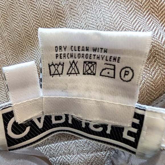 Carlisle Womens NWT Size 12 Tan Brown Herringbone Silk Wool Career Pencil Skirt - Picture 9 of 11